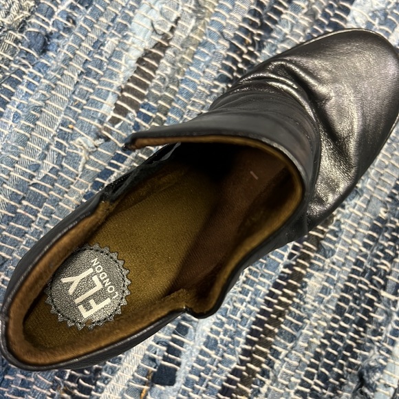 Fly London women’s Yip leather booties Red Burgundy Gray - Picture 6 of 14